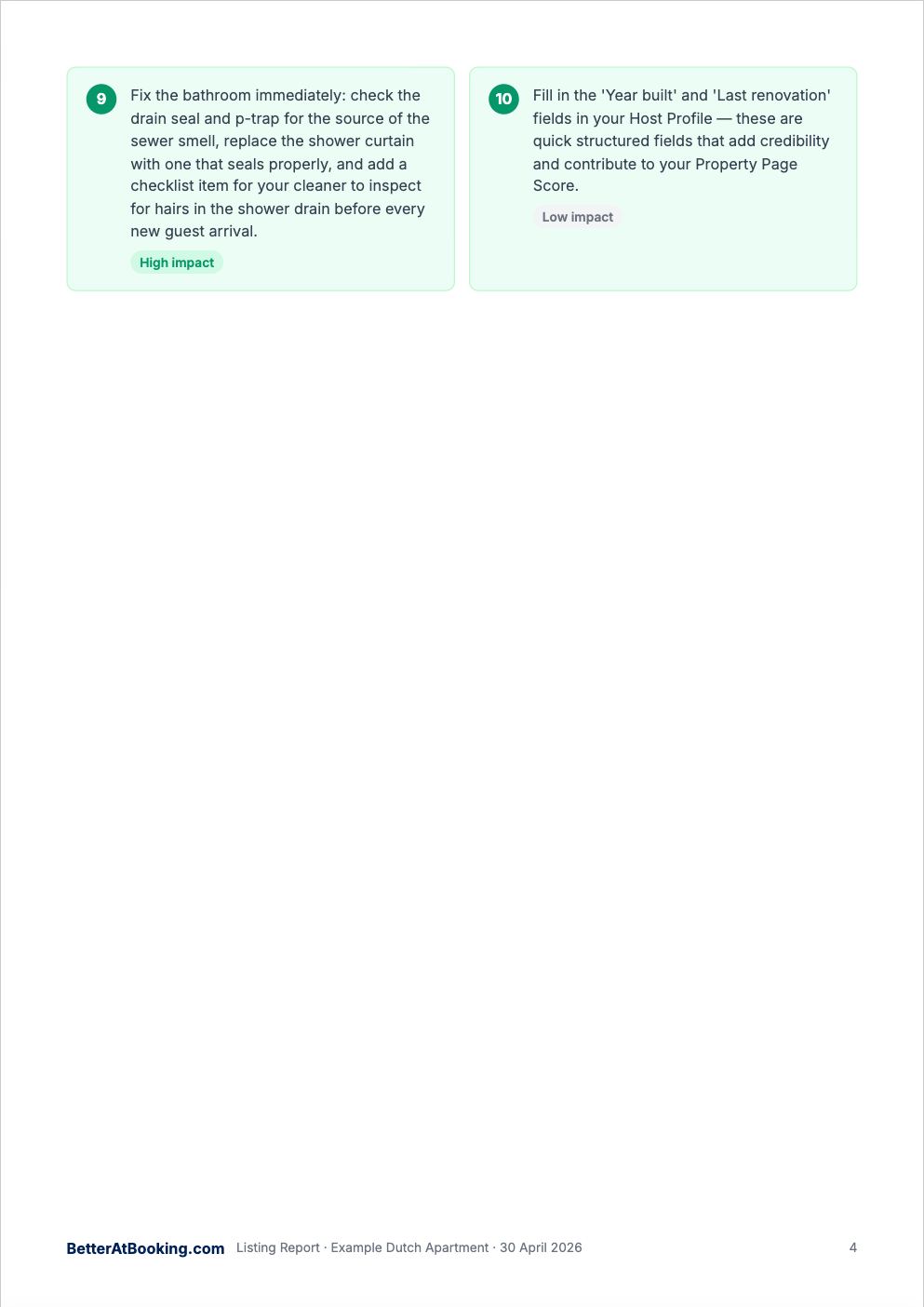 Sample listing report page 4